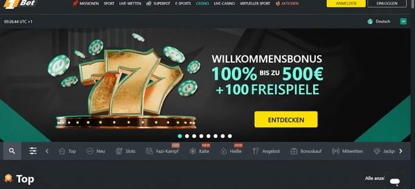 1Bet desktop screenshot 1